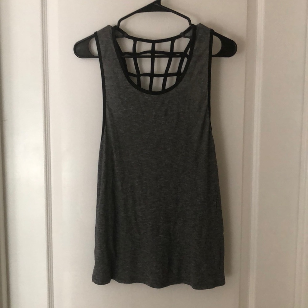 Grey and black tank top